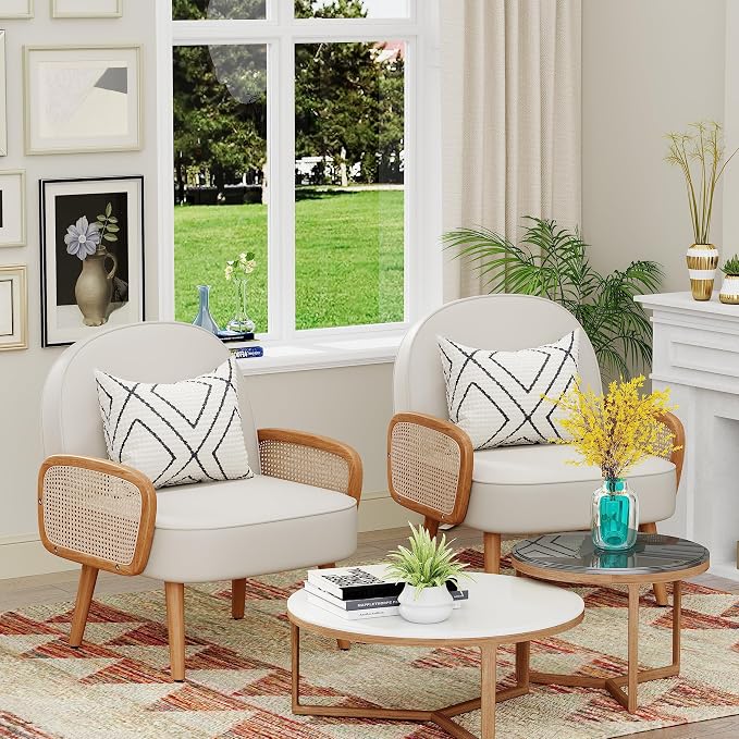 Aklaus Mid Century Modern Accent Chair Armchair - Image 4