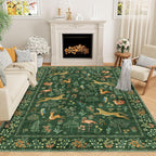 DUKINO 6x9 Area Rug, Washable Animal Living Room Rug Non Slip, Low Pile by DUKINO