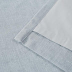 Vision Home Blue Fog Pinch Pleated Full Blackout Curtains Linen Blended Room - Image 7