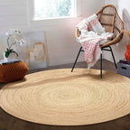Hausattire Jute Braided Round Rug, 5 ft | 100% natural jute, hand woven - Image 7