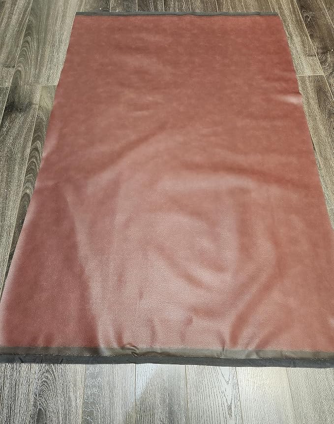 Merlot Burgundy Soft Faux Leather Fabric PU Peta Approved Vegan Leather by The - Image 4