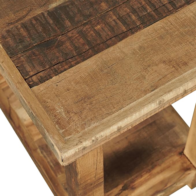Jofran Reclaimed Acacia Wood Chairside End Table - Image 4