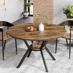 MECHYIN Round Dining Table for 2-4, 42 Inch Wood Kitchen & Dining Room Tables by MECHYIN