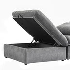 160" Cloud Sectional Couch, Overzised Down Filled Couch, 8 Seater Convertible - Image 8