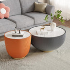 SSLine Bowl-Shape Coffee Table Modern Sintered Stone Top Coffee Table in Grey - Image 4