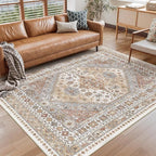 6x9 Area Rugs for Living Room Vintage Washable Rug, Non-Slip Backing Large Area - Image 3