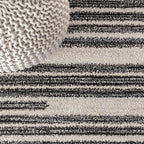 JONATHAN Y Khalil Modern Berber Stripe Cream/Black Indoor Area Rug, Contemporary - Image 4