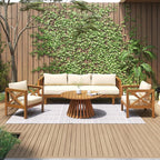 Merax Outdoor 4-Piece Acacia Wood Conversation Set - Image 2