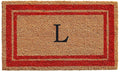 Calloway Mills 153031830L Red Border 18" x 30" Monogram Doormat by Callowaymills