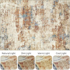 LOONGRUG 6x9 Area Rugs Washable Neutral Modern Living Room Rug Orange Blue | - Image 9
