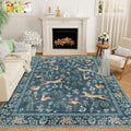 DUKINO 6x9 Area Rug, Washable Animal Living Room Rug Non Slip, Low Pile by DUKINO