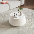 26.77" Marble Coffee Table, Modern Cup Shaped Coffee Table - Image 3