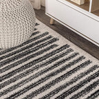 JONATHAN Y Khalil Modern Berber Stripe Cream/Black Indoor Area Rug, Contemporary - Image 7