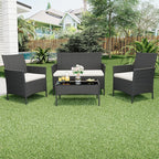 GarveeLife 4-Piece Patio Furniture Set, Rattan Outdoor Furniture - Image 8