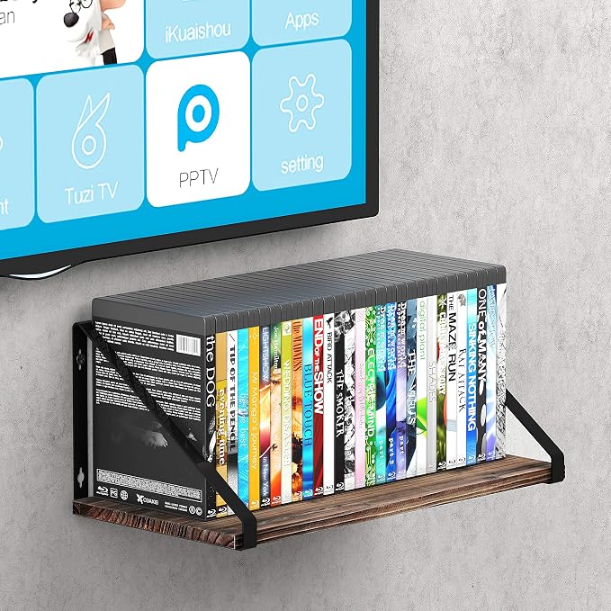 BAMEOS Floating Shelves Rustic Wood Wall Shelf Wall Mounted Shelves - Image 5
