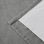 Vision Home Pinch Pleated Dark Grey Blackout Curtains 95 inch Linen Blended - Image 6