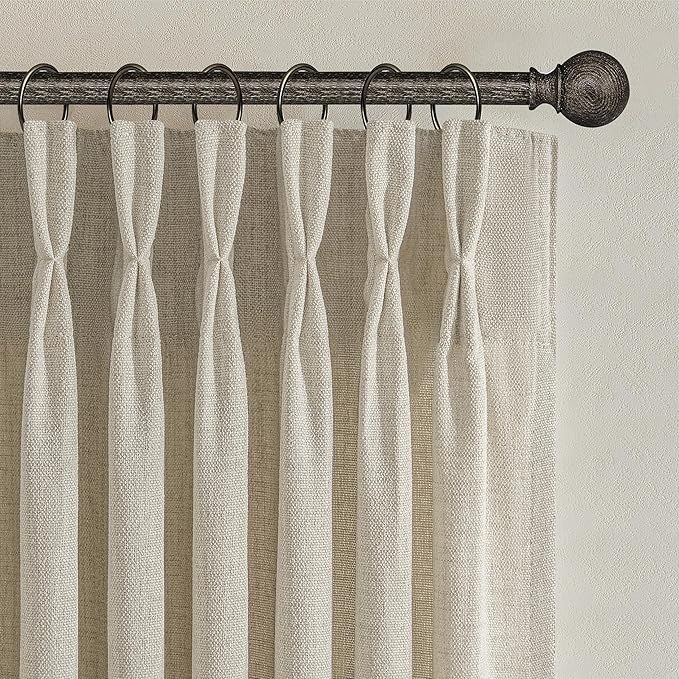 Extra Long 144 Inch Warm Beige Light Filtering Large Curtains - Image 8