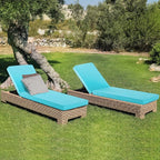 Outdoor Chaise Lounge Cushion Set of 2, Fadesafe Water-Repellent Lounge Deck - Image 7