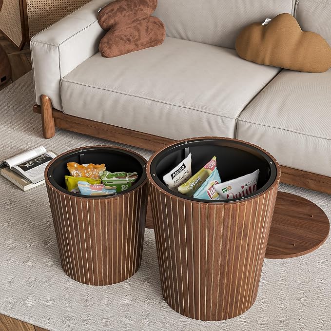 Nesting Coffee Table Set of 2, Round End Table - Image 7