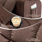 Massage Rocking Recliner Chair, Ergonomic Recliners Sofa - Image 7