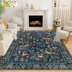 DUKINO 8x10 Area Rugs, Washable Soft Animal Bedroom Rug Non Slip, Low Pile by DUKINO