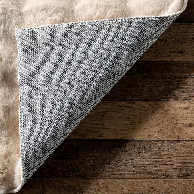 nuLOOM Jeni Beige Checkered Washable Runner Rug - Image 4