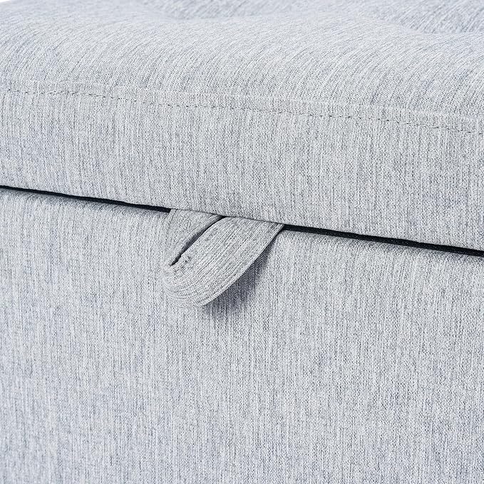 Adeco 18-inch Linen Storage Ottoman - Image 7