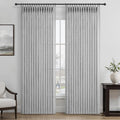 Thick Linen Light Grey Pinch Pleated Curtains 84 Inches Long by PleatedDrapes