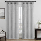 Unique Light Grey Pinch Pleat Thick Natural Linen 86 Inch Office Curtains 2 by PleatedDrapes