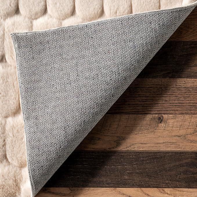 nuLOOM Nia Beige Geometric Washable Area Rug - Image 5