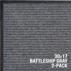 Front Door Mat, Indoor Outdoor Welcome Muddy Doormat, 30x17 Battleship Gray | - Image 7