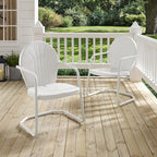 Crosley Furniture Griffith Outdoor Chair, Retro Metal Patio Chairs - Image 10