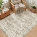 Soalmost 4x6 Area Rug for Living Room, Washable Rugs Non-Slip, Thin Foldable - Image 2