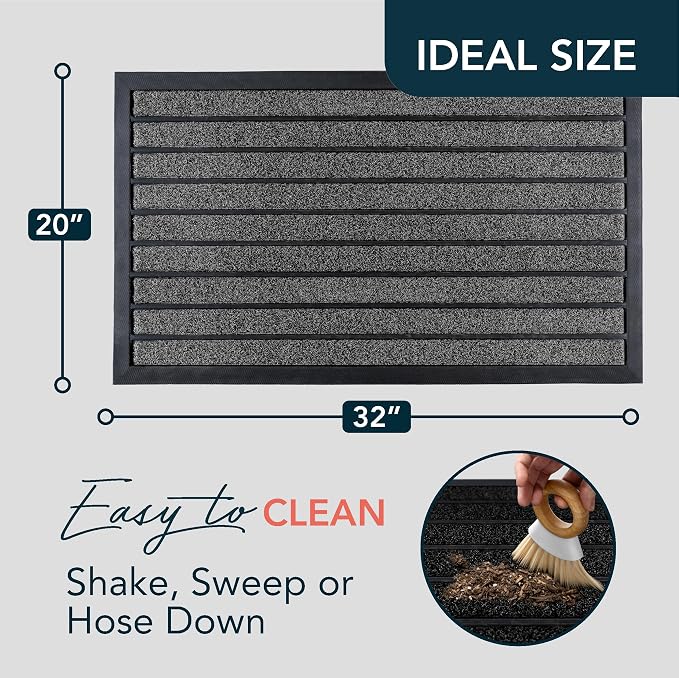 ubdyo Extra Durable Door Mat Outside Entrance | Dirt Trapping, Non-Slip Backing - Image 2