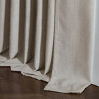 Burlywood Birch Pinch Pleat Linen Kitchen Curtains 45 Inches Long 2 Panels | - Image 6