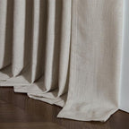 102 Inch Long Curtains Pinch Pleat Linen Curtains Burlywood Birch | Tan Brown - Image 9