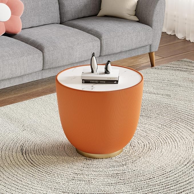 SSLine Bowl-Shape Coffee Table Set of 2 Modern Sintered Stone Top Nesting - Image 7