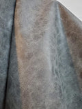 NAT Leathers | Gray Distressed Crazy Horse Oily Faux Vegan Leather PU | 1 Yard by NATLeathers