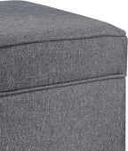 Adeco 17.5" Square Fabric Ottoman - Image 6