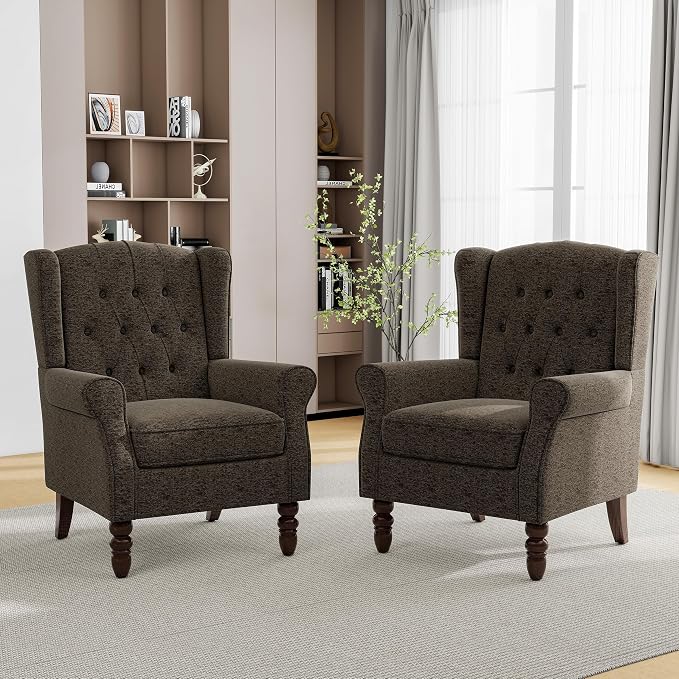 Pia Ricco High Back Floral Accent Chair - Image 5