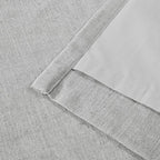 Vision Home Light Gray Pinch Pleated Full Blackout Curtains Linen Blended - Image 6