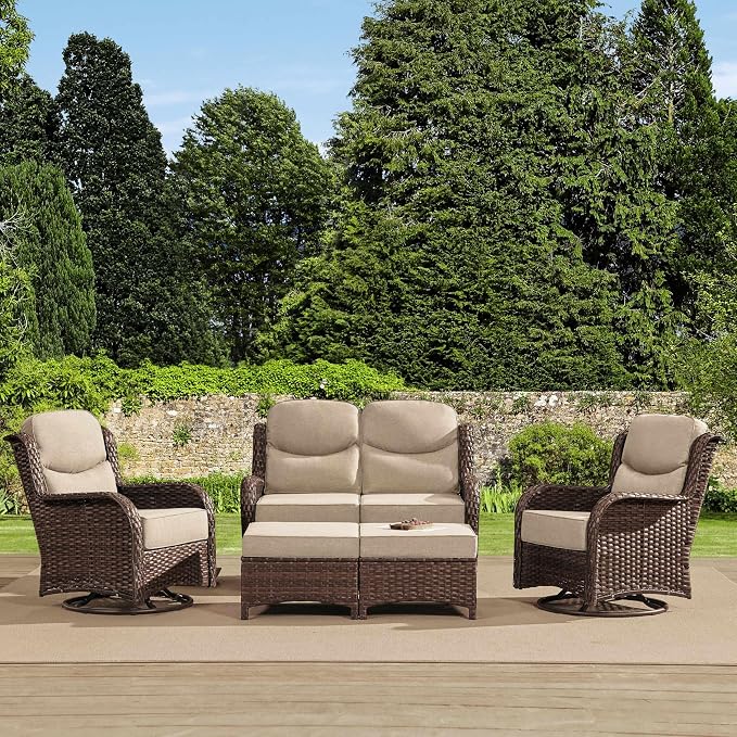 HILLGA Luxury High Back Patio Furniture Set by HILLGA