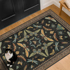 Black Front Door Mat Indoor Entrance Non Slip Washable - Image 9