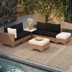 8Pcs Outdoor Cushion Covers, Patio Cushion Covers, Stretch Elastic Slipcovers - Image 5