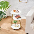 BEWISHOME Round End Table Side Table - Image 4