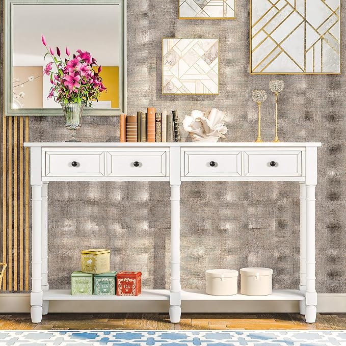Merax Retro Console Table Sofa Table - Image 3