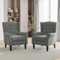 Pia Ricco Mid-Century Modern 2-Piece Wingback Chair Set by PiaRicco
