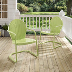 Crosley Furniture Griffith Outdoor Chair, Retro Metal Patio Chairs - Image 20