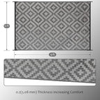 SAND MINE Waterproof Outdoor Rug 6x9 ft, Plastic Reversible Rug, Modern Area Rug - Image 2