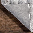 nuLOOM Jeni Silver Checkered Washable Runner Rug - Image 4